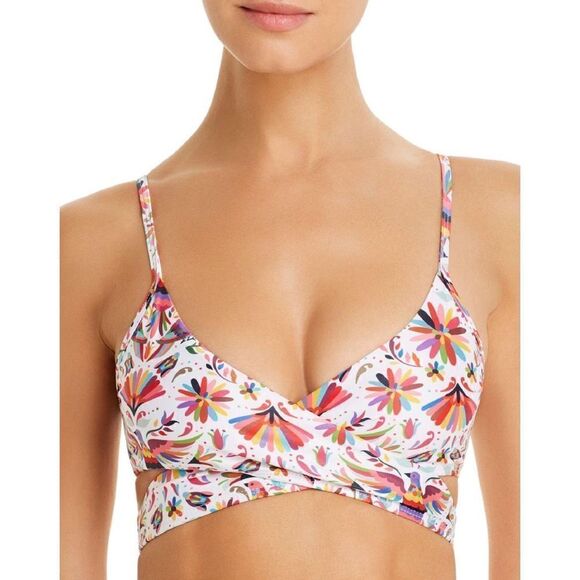 New. Verdelimon floral/bird wrap bikini top. Large. Retails $198 - Picture 2 of 9
